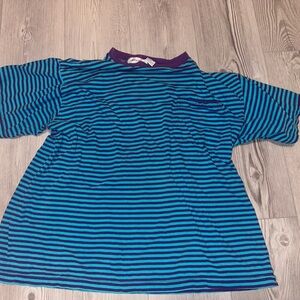 vintage 90s Lauren Brooke purple and teal striped 22W XL T-shirt